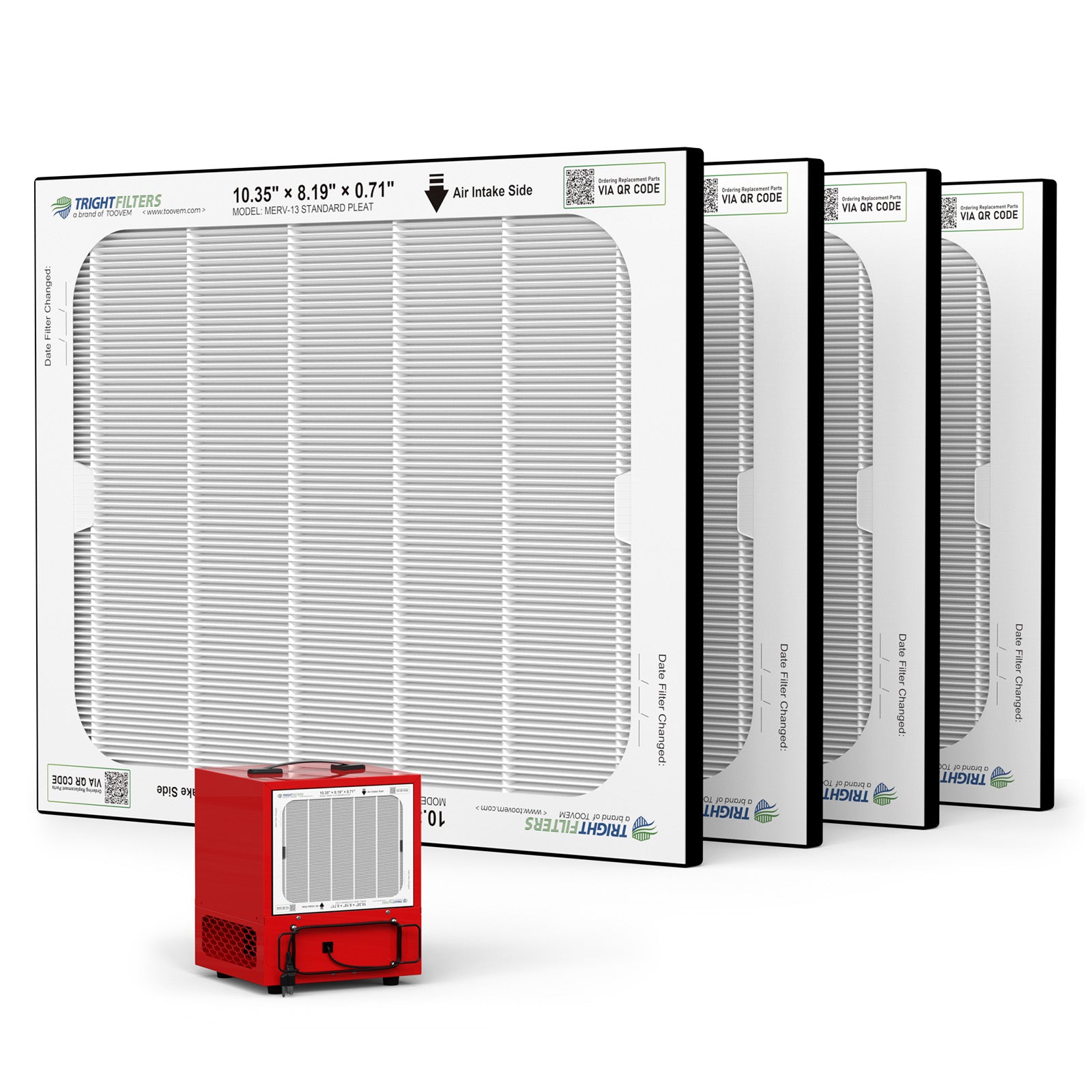 Abestorm MERV-13 Filter for DecDust 1050/1050IG - Pack of 3 & 4