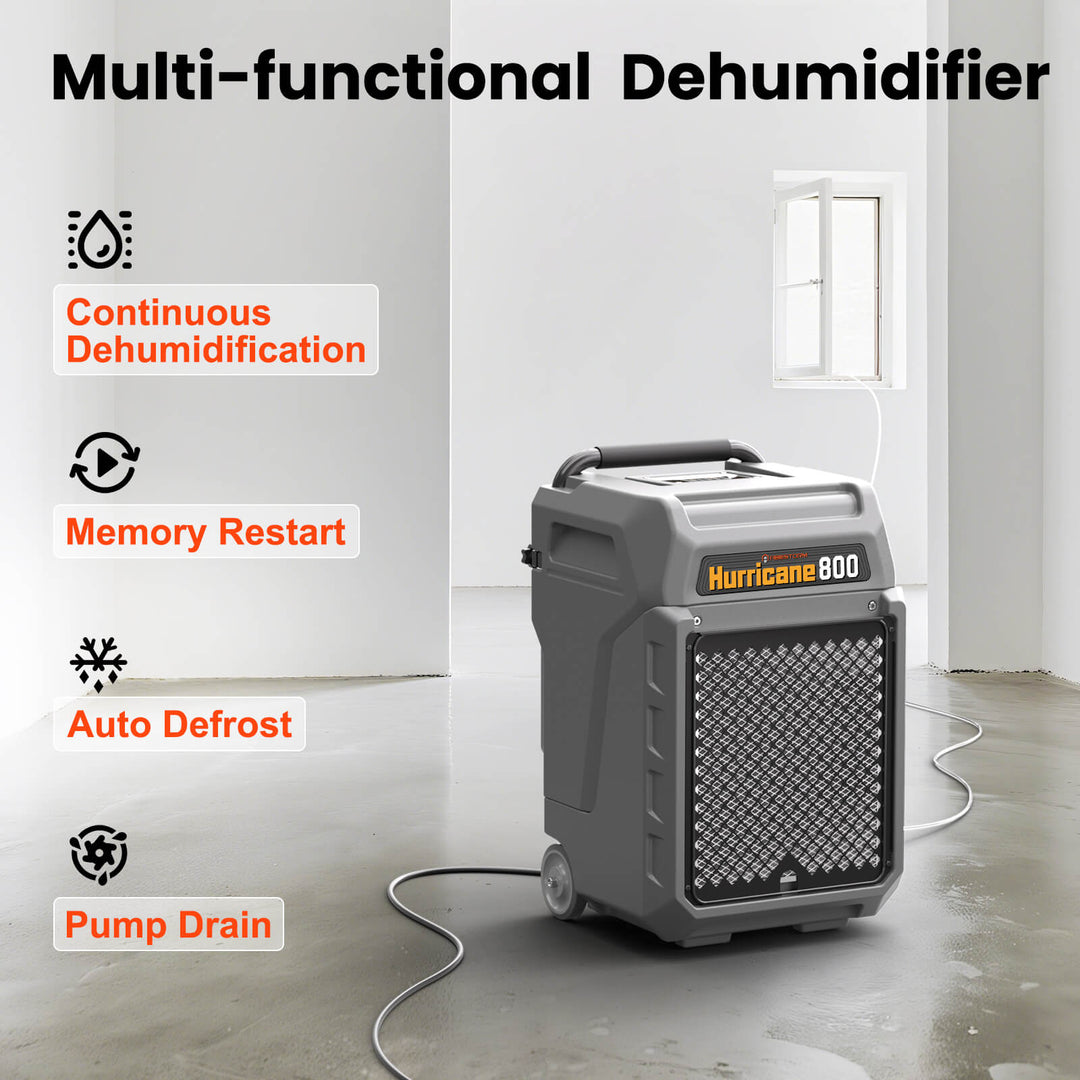 Abestorm 170 PPD 2,100 Sq.Ft Commercial Dehumidifier with Pump and Drain Hose | Hurricane 800