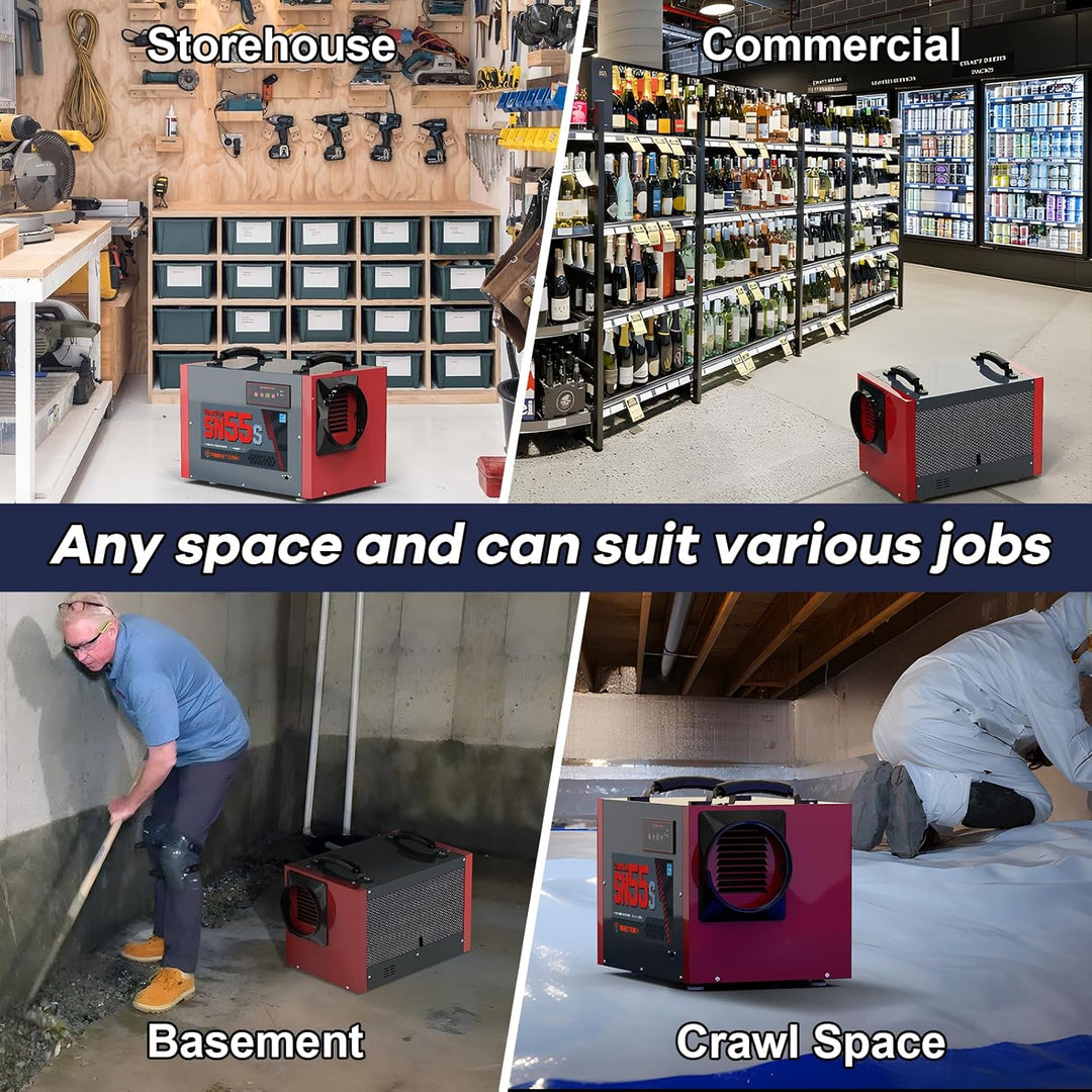 Abestorm 120 PPD Crawl Space Dehumidifier with Drain Hose | Guardian SN55S | Energy Star Certified