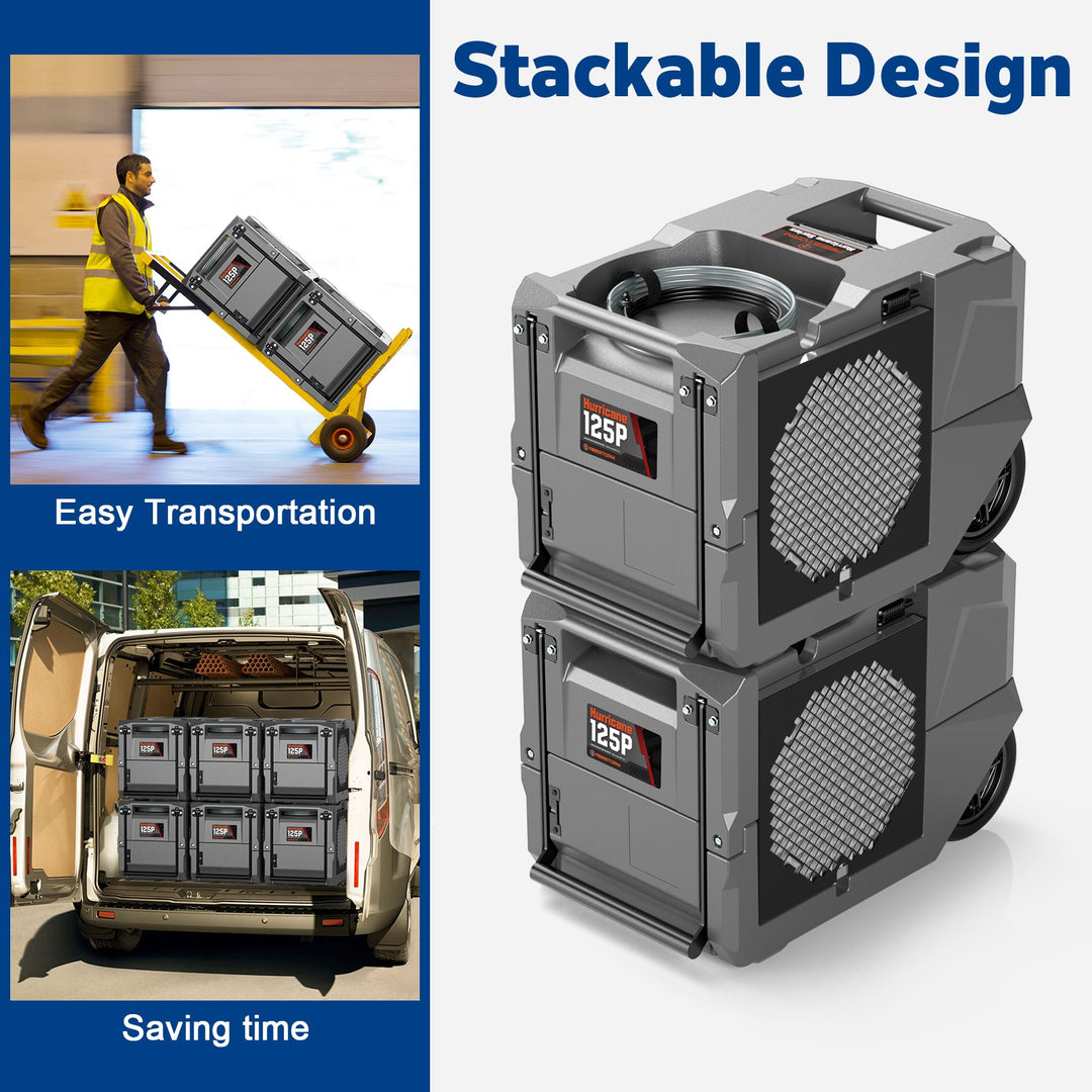 Abestorm 264 PPD 3,000 Sq.Ft Commercial Dehumidifier with Pump and Drain Hose | Hurricane 125P