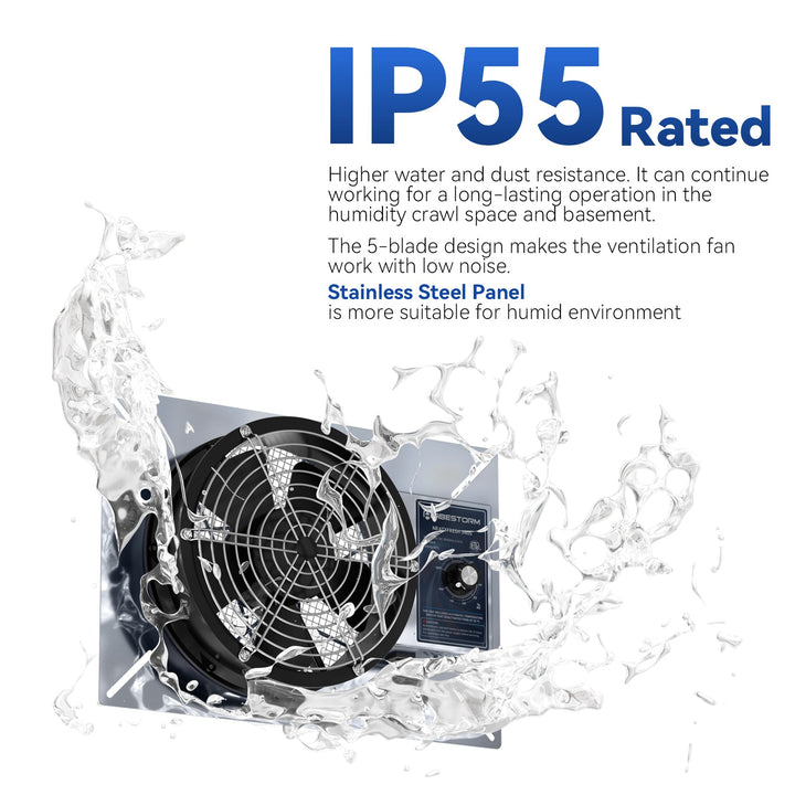 Abestorm 540CFM Crawlspace Ventilator Fan | NeatyFresh 540S