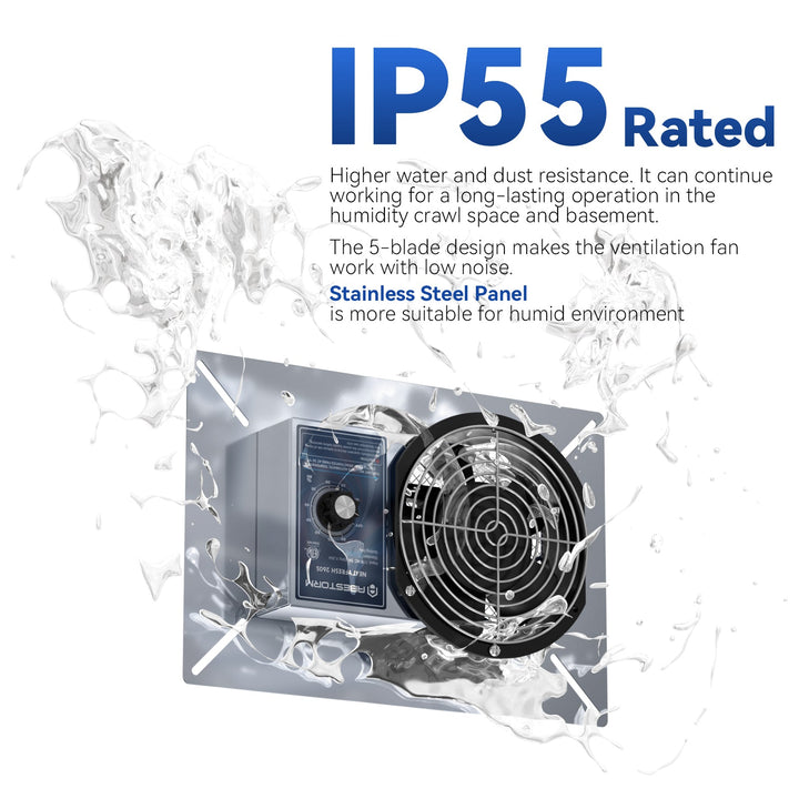 Abestorm 260CFM Crawlspace Ventilator Fan | NeatyFresh 260S