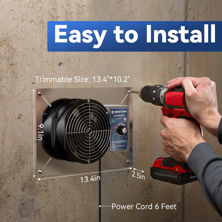 Abestorm 260CFM Crawlspace Ventilator Fan | NeatyFresh 260S