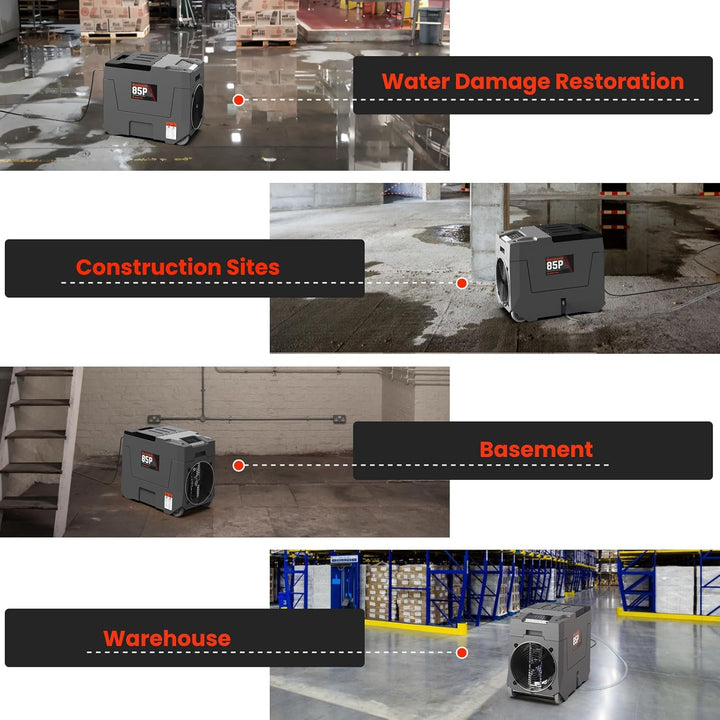 Abestorm 180 PPD 2,300 Sq.Ft Commercial Dehumidifiers with Pump and Drain Hose | Hurricane 85P