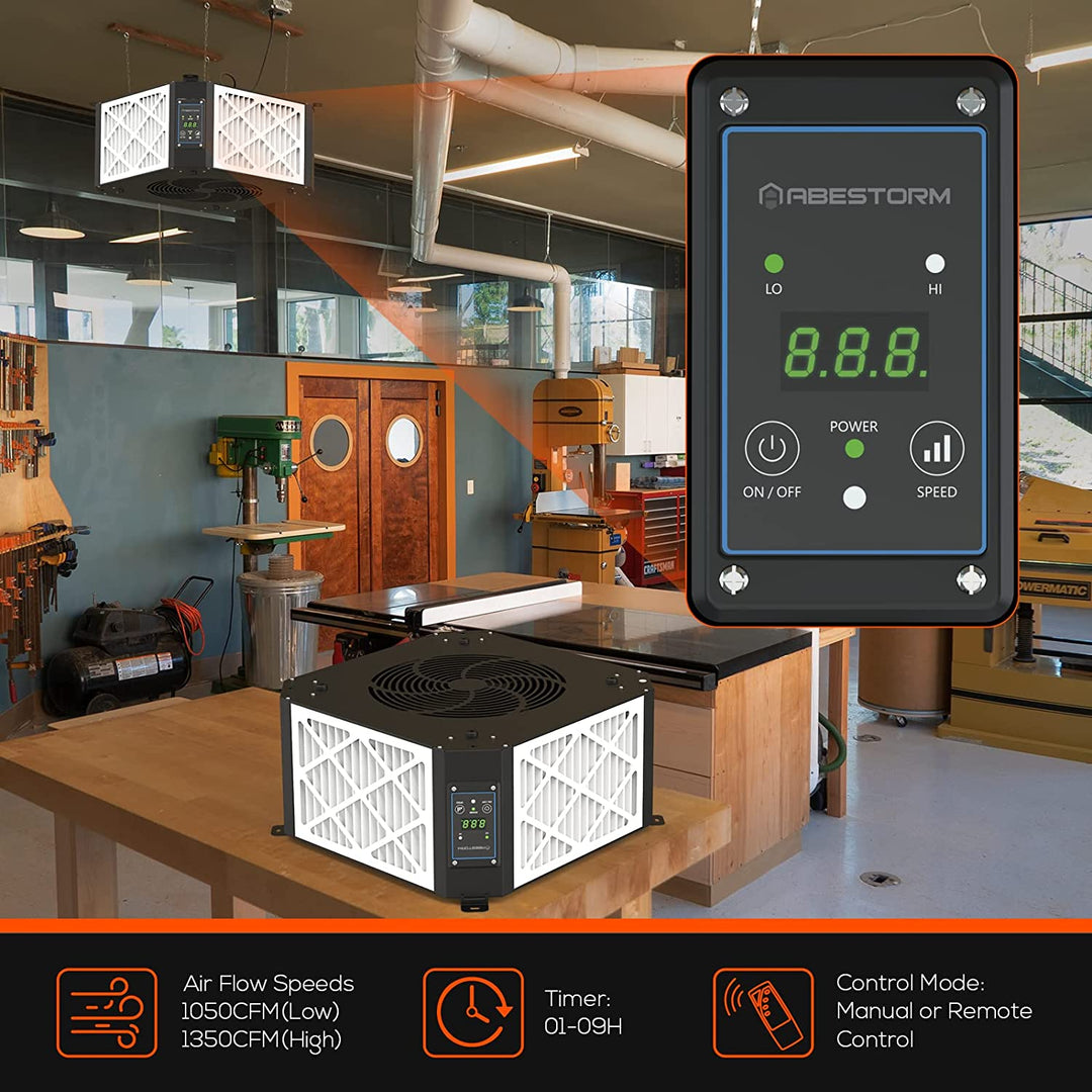 Abestorm 360 Degree Intake Air Filtration System Woodworking | DecDust 1350