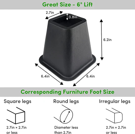 Dehumidifier Riser,  High temperature resistance  (6 inches, 4 pack)