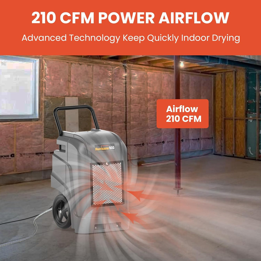 Abestorm 190 PPD 2,600 Sq.Ft Commercial Dehumidifier with Pump and Drain Hose | Hurricane 900