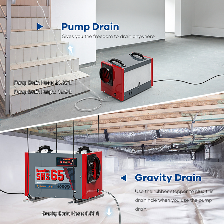 Abestorm 120 PPD Crawl Space Dehumidifier with Pump and Drain Hose | Guardian SNS65