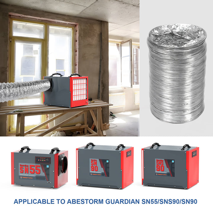Abestorm Dehumidifier Aluminum Flexible Foil Outlet Duct for Guardian SNS55, SN90 and SNS90, 6 inches in diameter and 11.5 feet long (6")