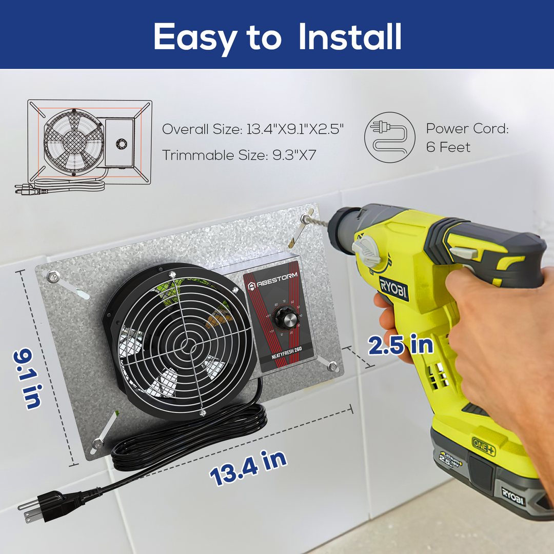 Abestorm 260CFM Crawlspace Ventilation Fan | NeatyFresh 260