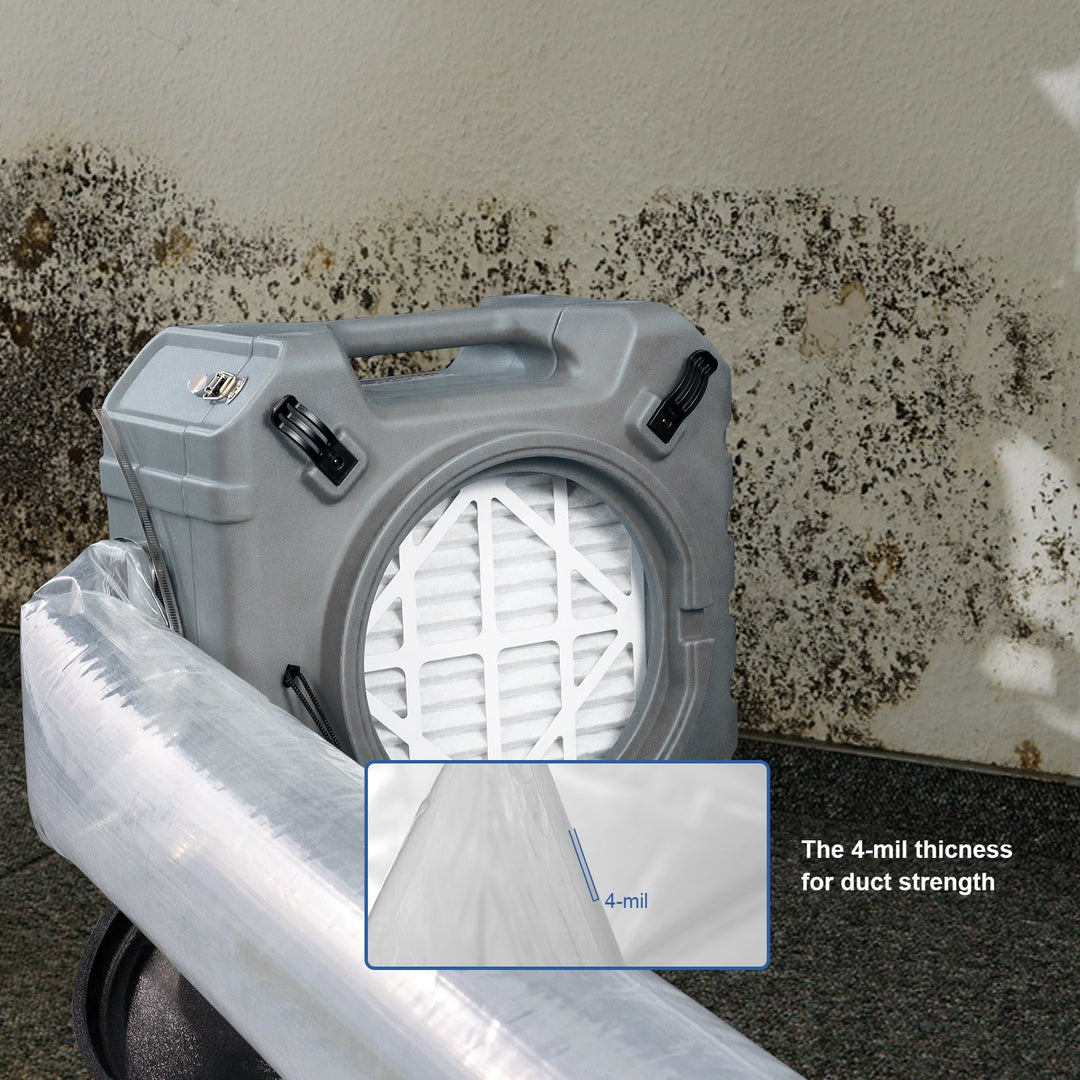 Abestorm Industry Lay Flat Poly Ducting (12.4 Inch x 16.4 Feet, Outlet)