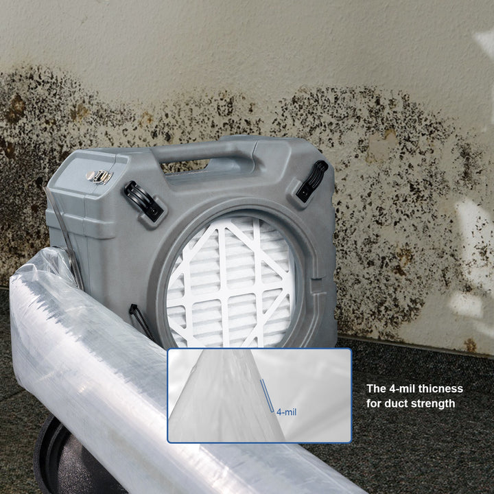 Abestorm Industry Lay Flat Poly Ducting (12.4 Inch x 16.4 Feet, Outlet)