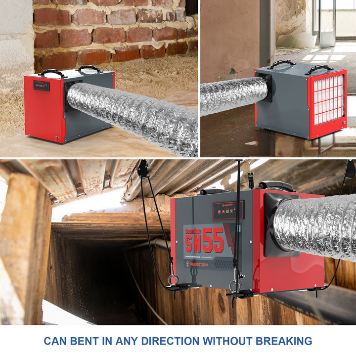 Abestorm Dehumidifier Aluminum Flexible Foil Outlet Duct for Guardian SNS55, SN90 and SNS90, 6 inches in diameter and 11.5 feet long (6")