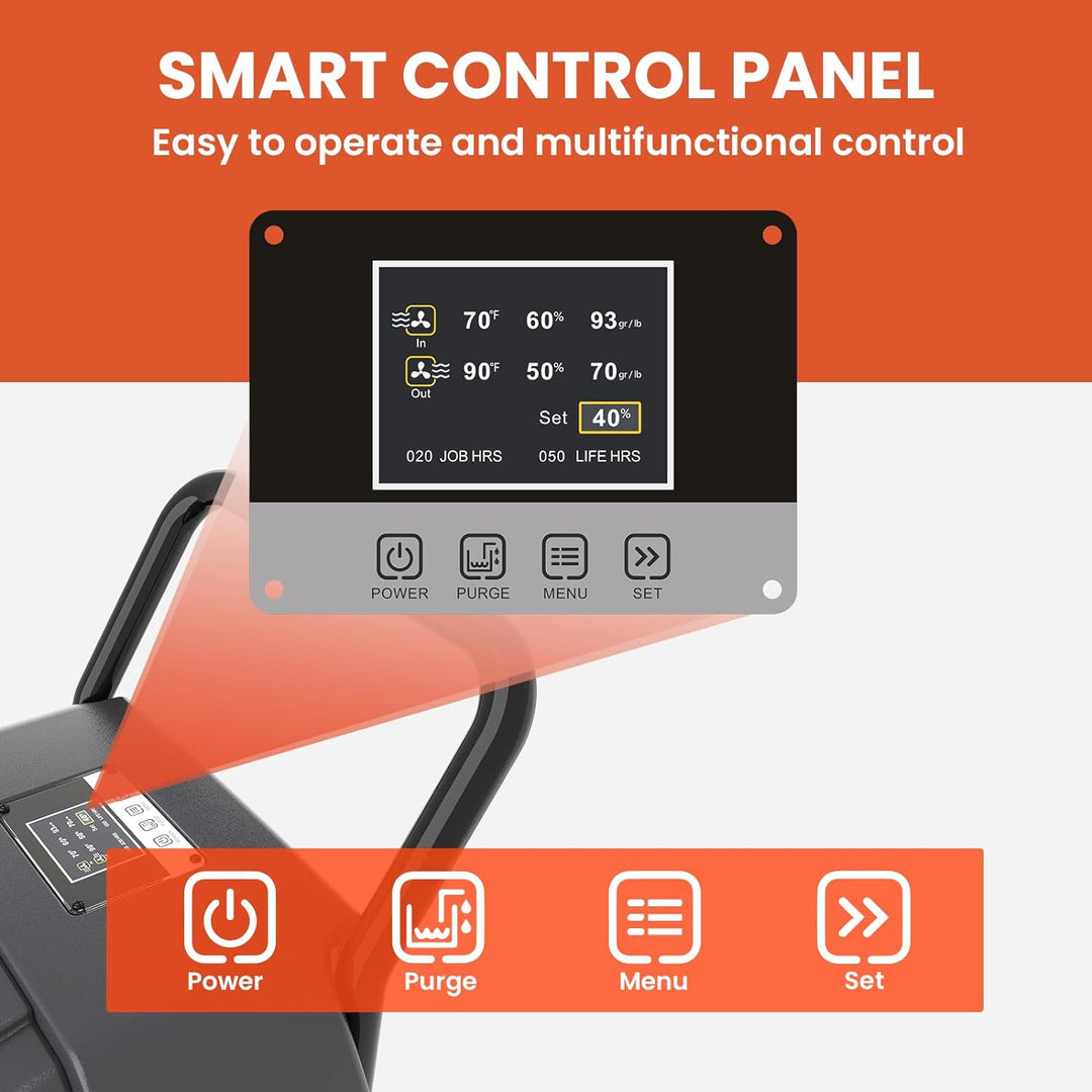 Abestorm 180 PPD 2,300 Sq.Ft Commercial Dehumidifier with Pump and Drain Hose | Hurricane 850