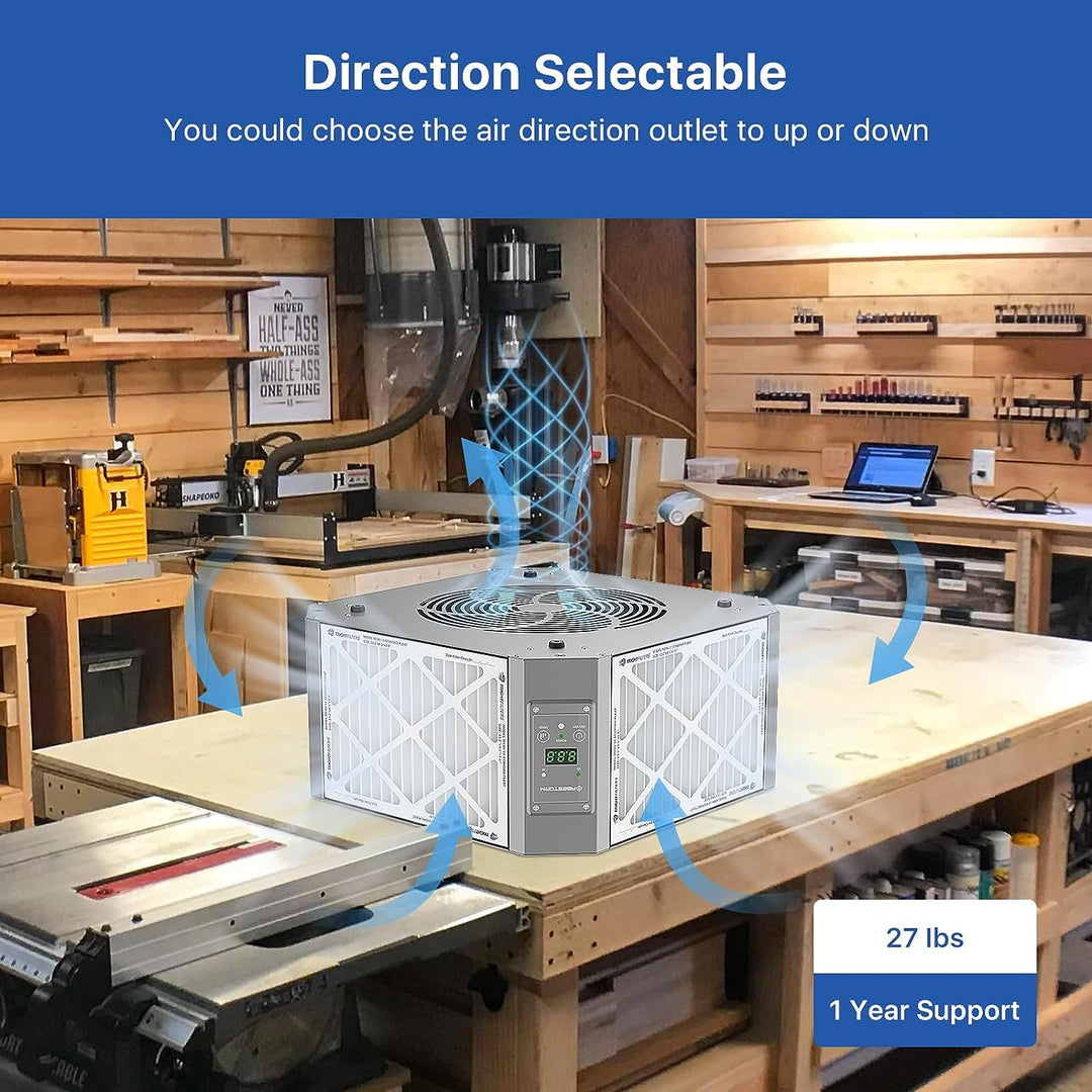Abestorm 360 Degree Intake Air Filtration System Woodworking | DecDust 1350 Gray