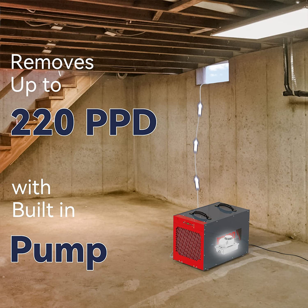 Abestorm 220 PPD Crawl Space Dehumidifier with Pump and Drain Hose | Guardian SNS100