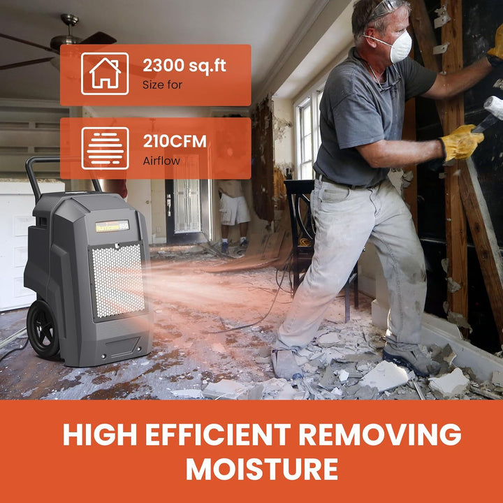 Abestorm 180 PPD 2,300 Sq.Ft Commercial Dehumidifier with Pump and Drain Hose | Hurricane 850