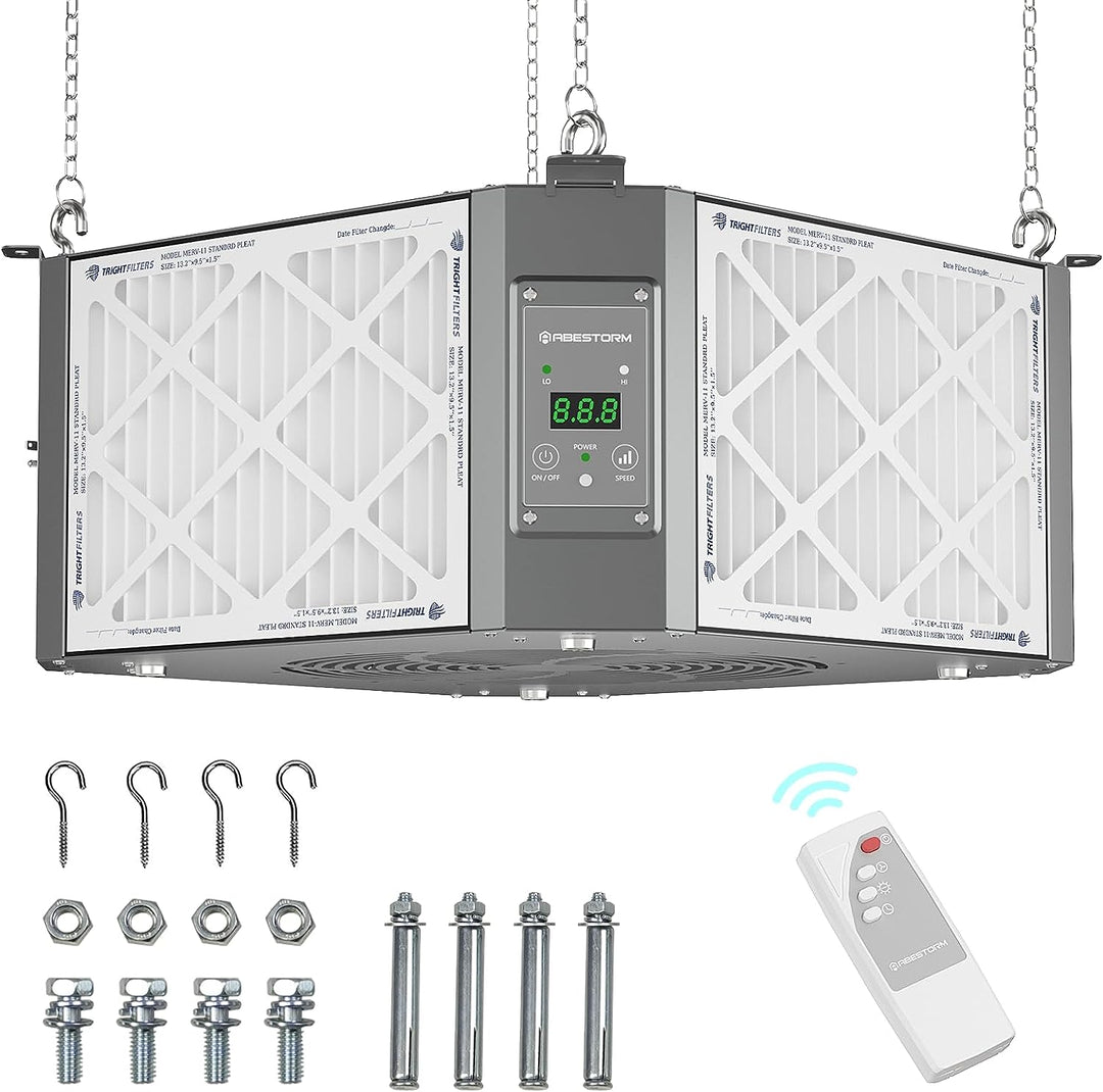 Abestorm 360 Degree Intake Air Filtration System Woodworking | DecDust 1350 Gray