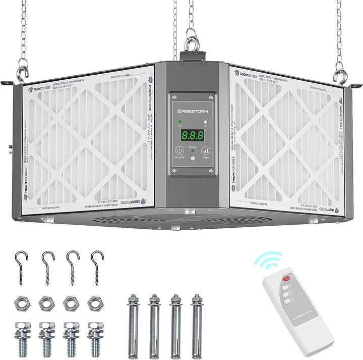 Abestorm 360 Degree Intake Air Filtration System Woodworking | DecDust 1350 Gray