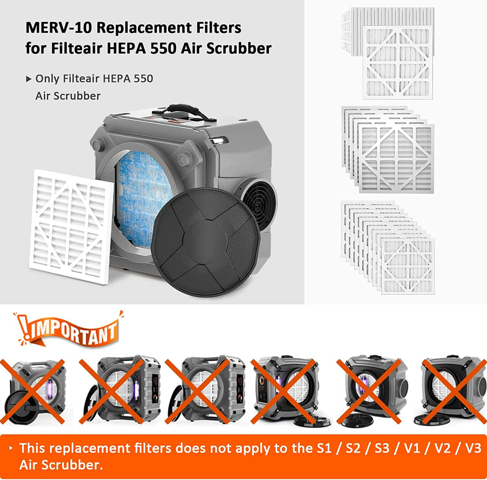 Abestorm 5 Pack MERV-10 Filter for Filterair HEPA 550