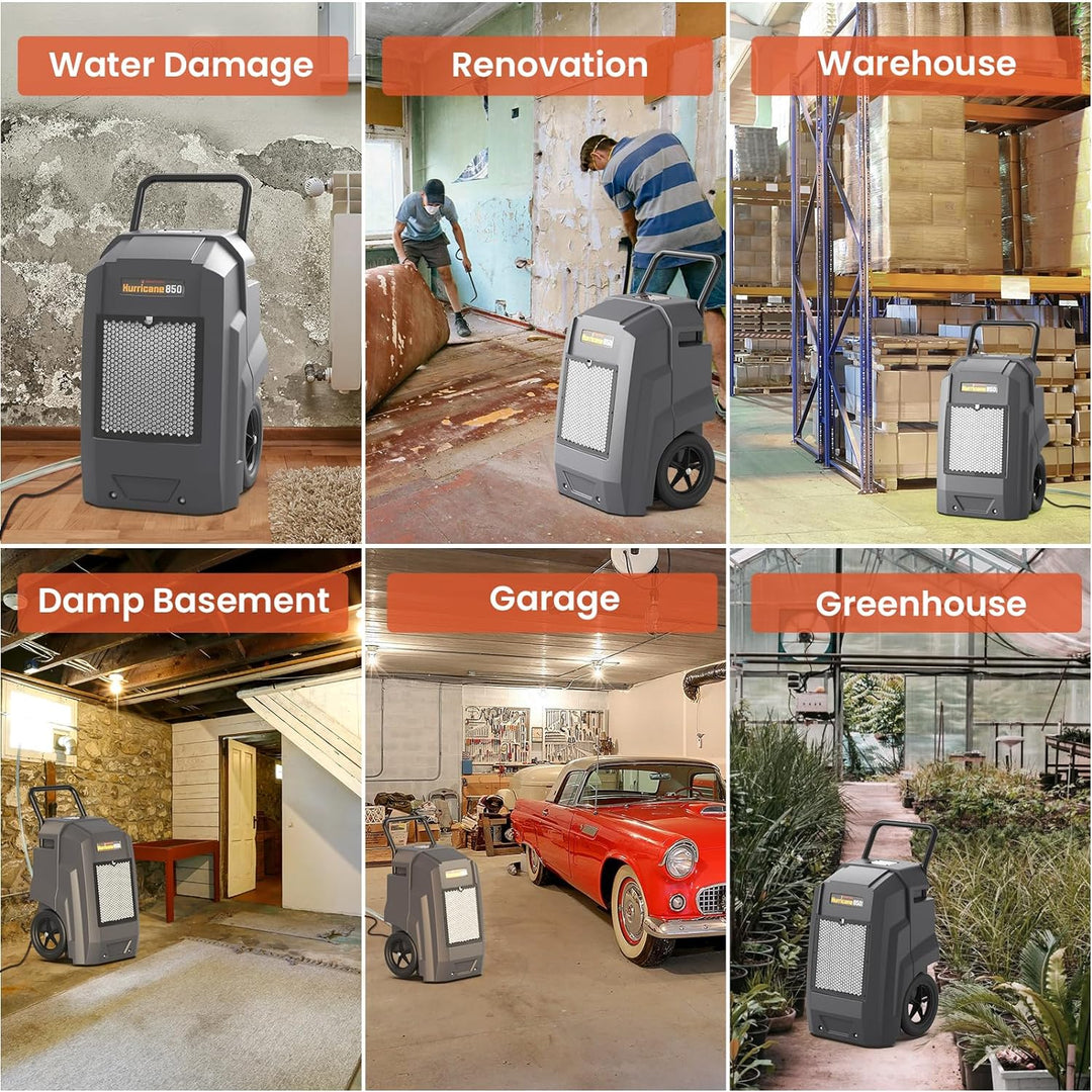 Abestorm 180 PPD 2,300 Sq.Ft Commercial Dehumidifier with Pump and Drain Hose | Hurricane 850