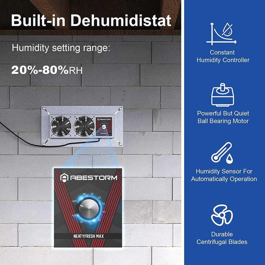 Abestorm NeatyFresh Max Crawlspace Ventilation Fan