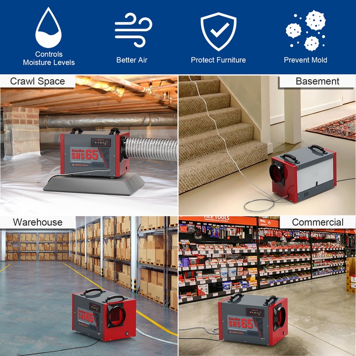 Abestorm 120 PPD Crawl Space Dehumidifier with Pump and Drain Hose | Guardian SNS65