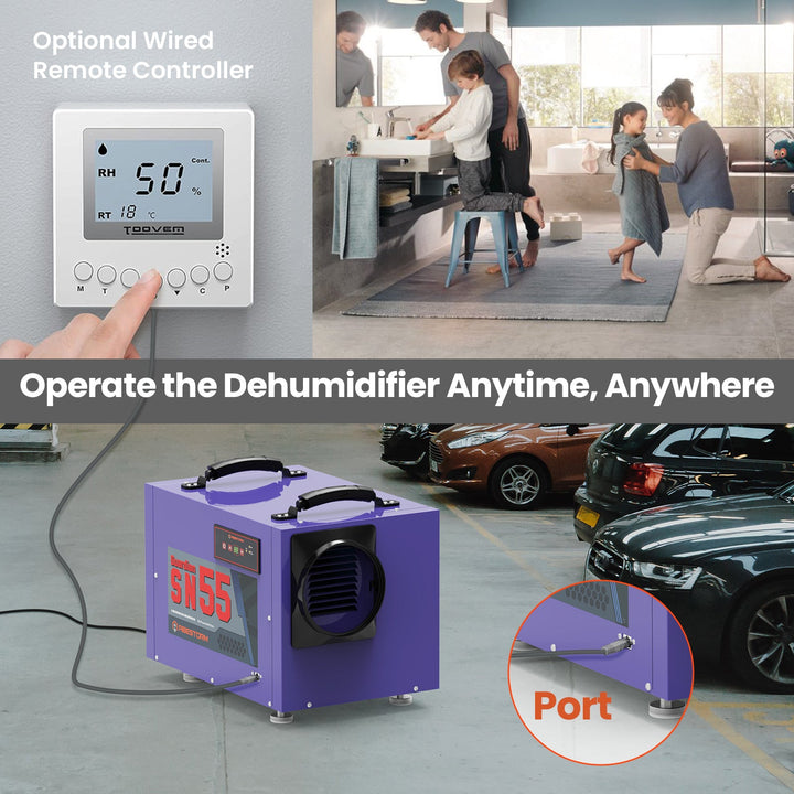 Abestorm 113 PPD Crawl Space Dehumidifier with Drain Hose(Purple) | Guardian SN55