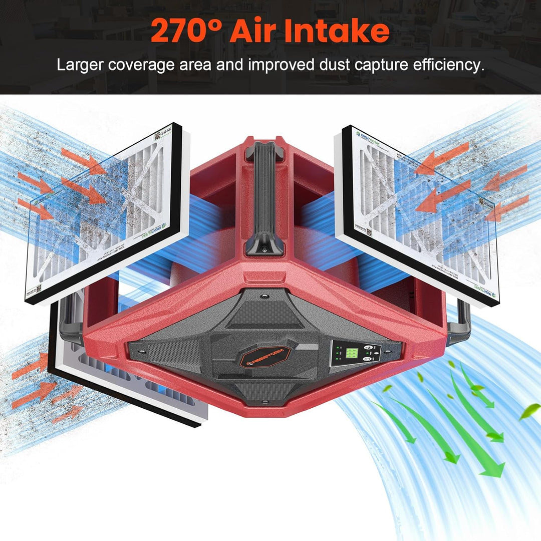 Abestorm 270 Degree Intake Air Filtration System For Woodworking | DecDust 1080