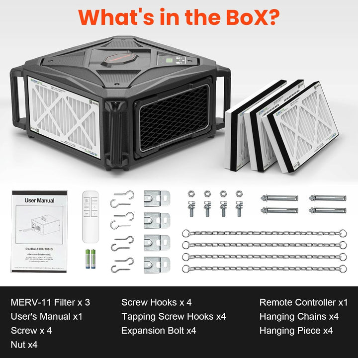 Abestorm 3-side Air Intake Air Filtration System for Woodworking | DecDust 780