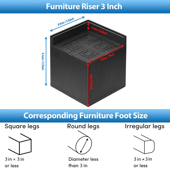 3 Inch L-Shaped Design Dehumidifier Booster Pad Heavy Duty Dehumidifier Lifter for All Models of Dehumidifiers